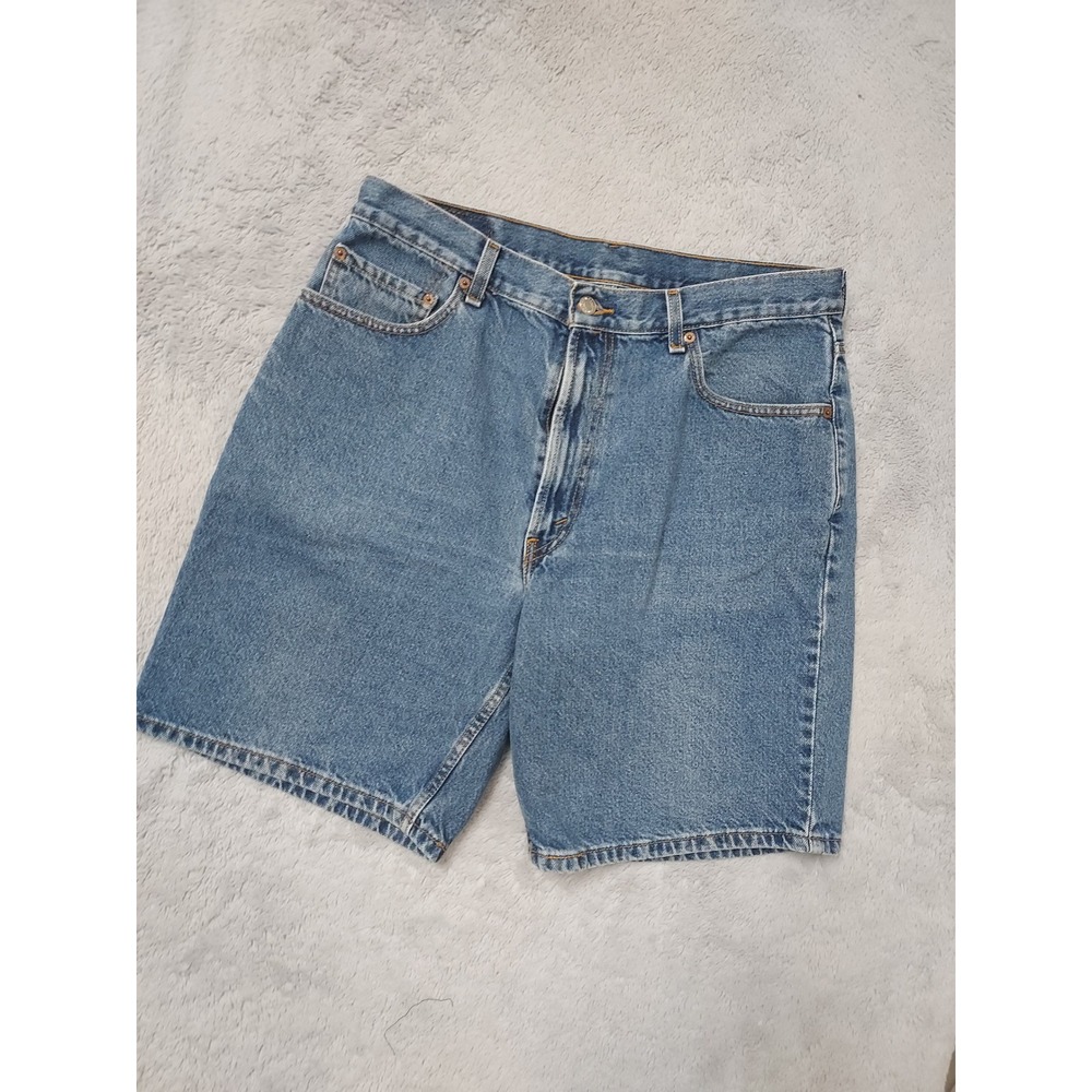Levis 550 Jean Shorts Mens 36 (34) Relaxed Denim Blue Loose Grunge Skater Jorts